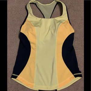 Lululemon Athletica Yellow and Black Tank Top